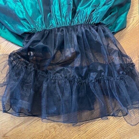 Vintage Sylvia Whyte Little Girls Holiday Velvet Moire Party Dress Rosette's 5 - Picture 4 of 8